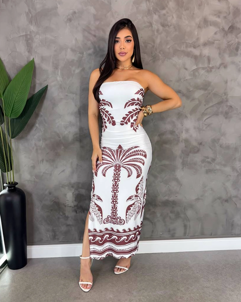 Vestido Ayla Estampado Coqueiro - Imagem 3