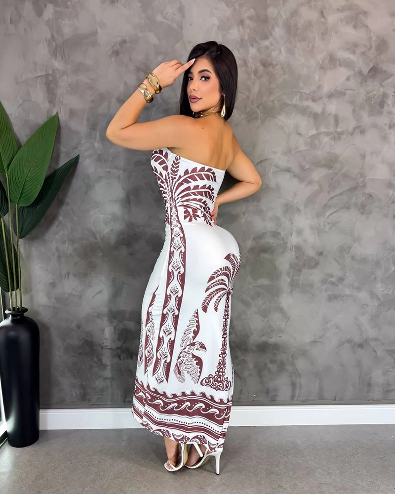 Vestido Ayla Estampado Coqueiro - Imagem 4