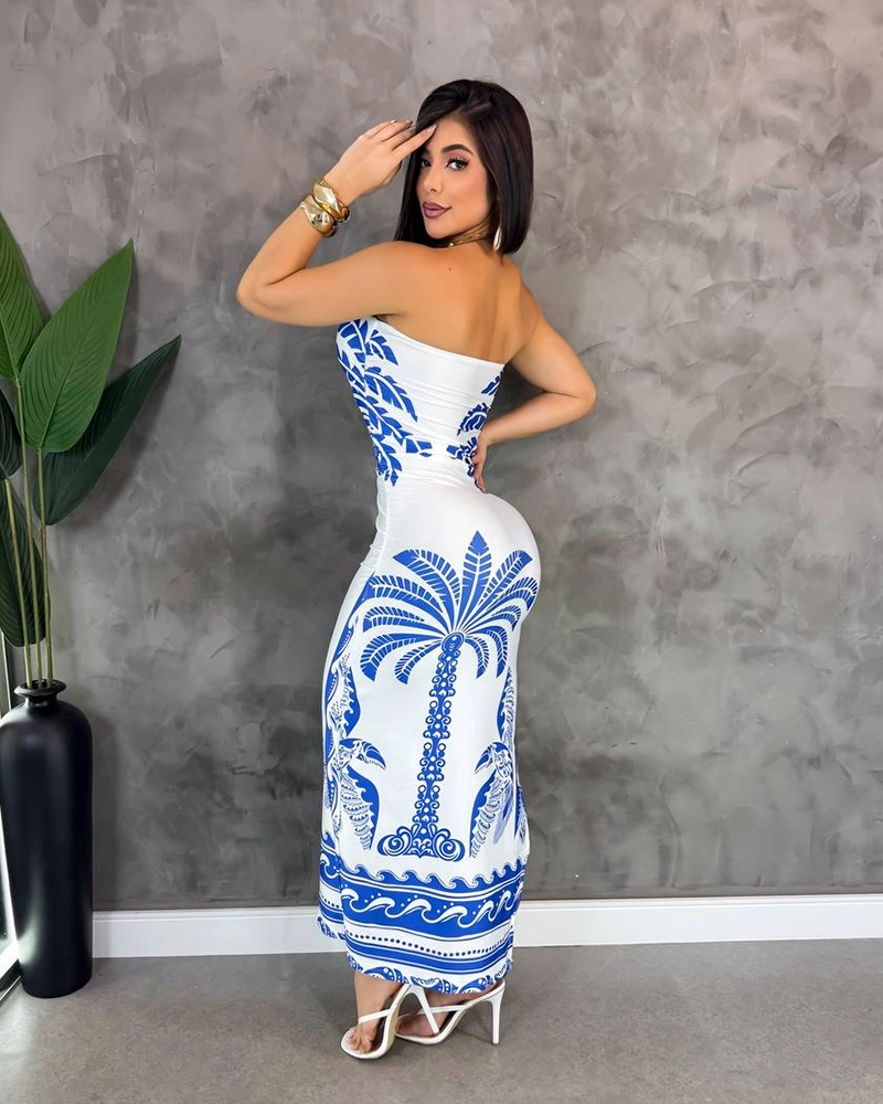 Vestido Ayla Estampado Coqueiro - Imagem 6