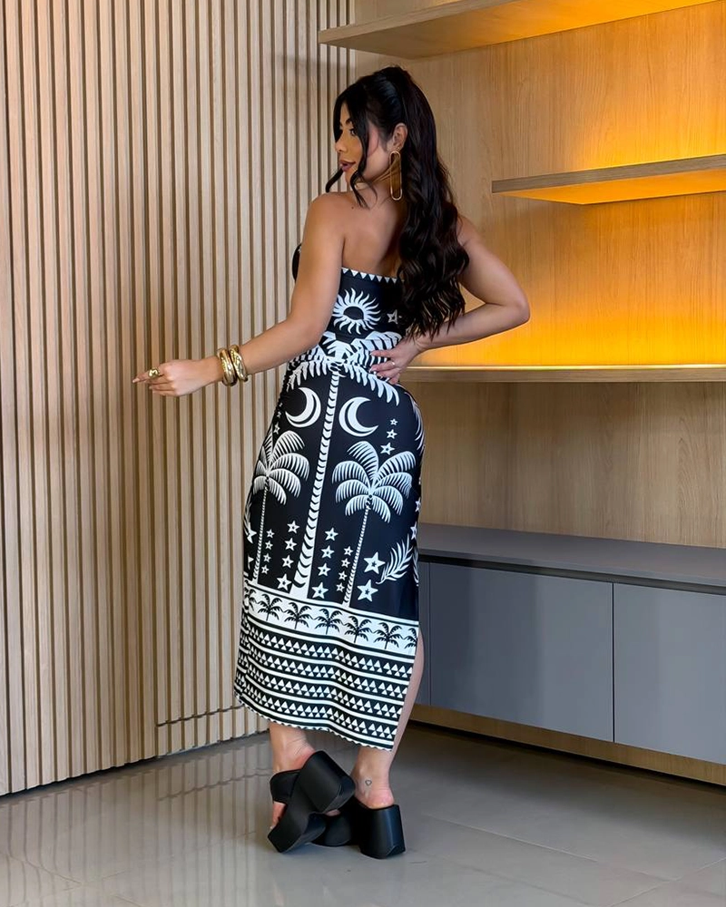 Vestido Ayla Estampado Coqueiro - Imagem 2